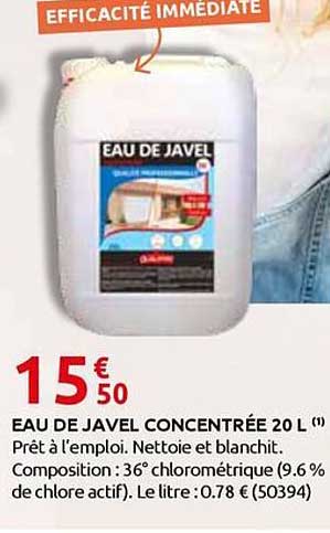 EAU DE JAVEL CONCENTRÉE 20 L (*)