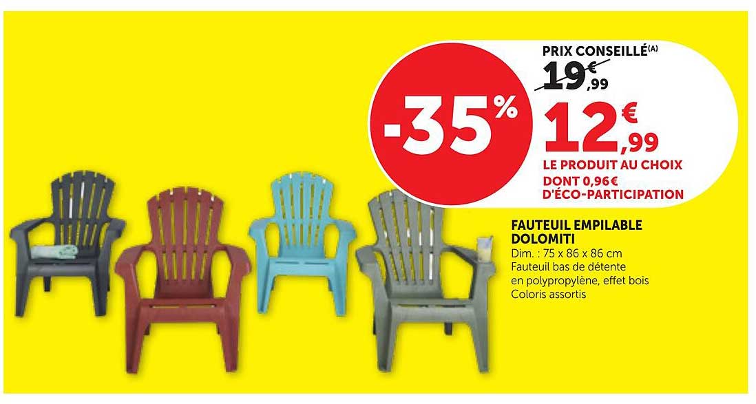 FAUTEUIL EMPILABLE DOLOMITI