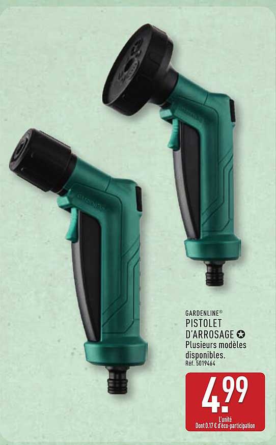 GARDENLINE® PISTOLET D'ARROSAGE Plusieurs modèles disponibles. Réf. 5019464