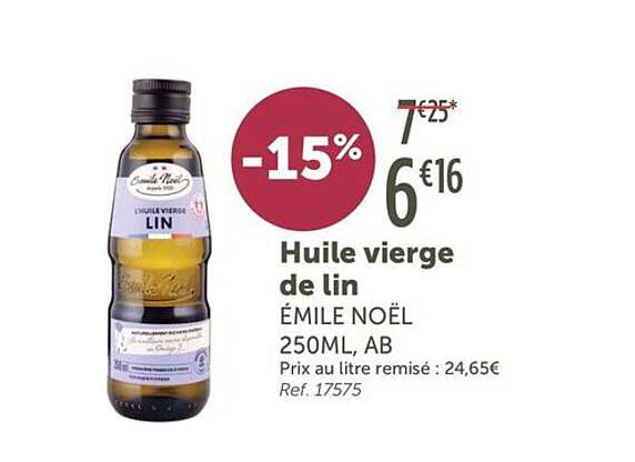 Huile vierge de lin ÉMILE NOËL 250ML, AB