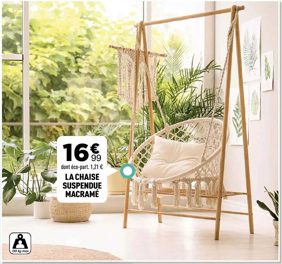 LA CHAISE SUSPENDUE MACRAMÉ