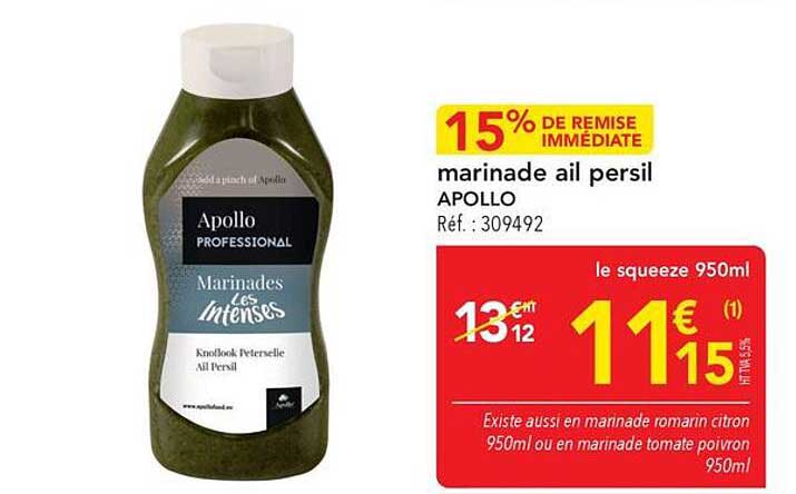 marinade ail persil APOLLO