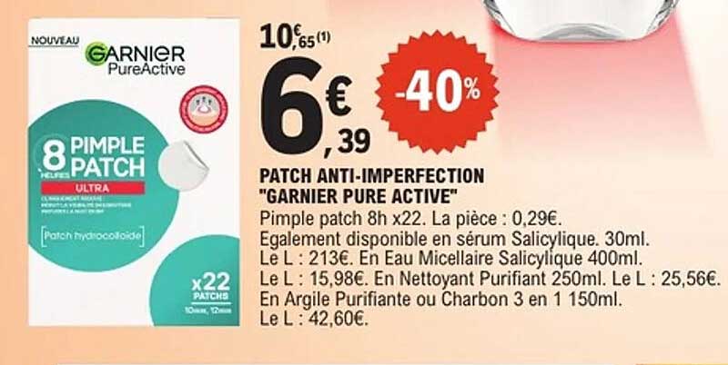 PATCH ANTI-IMPERFECTION "GARNIER PURE ACTIVE"