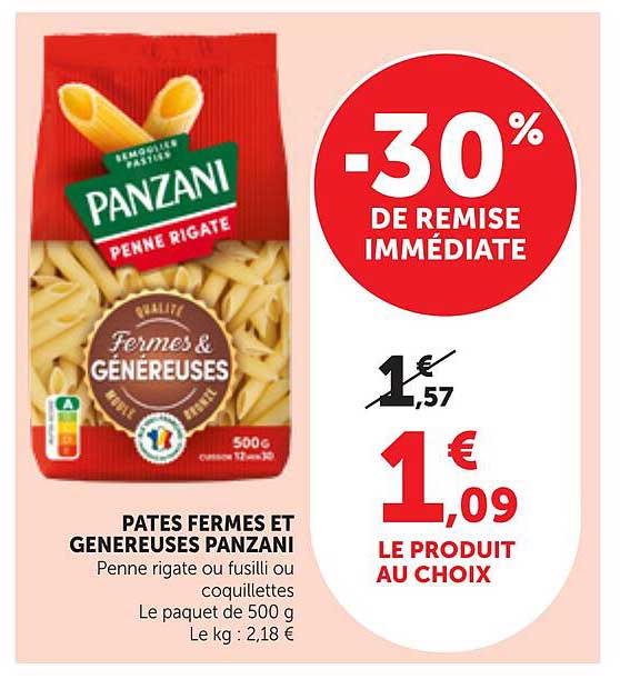 PATES FERMES ET GENEREUSES PANZANI