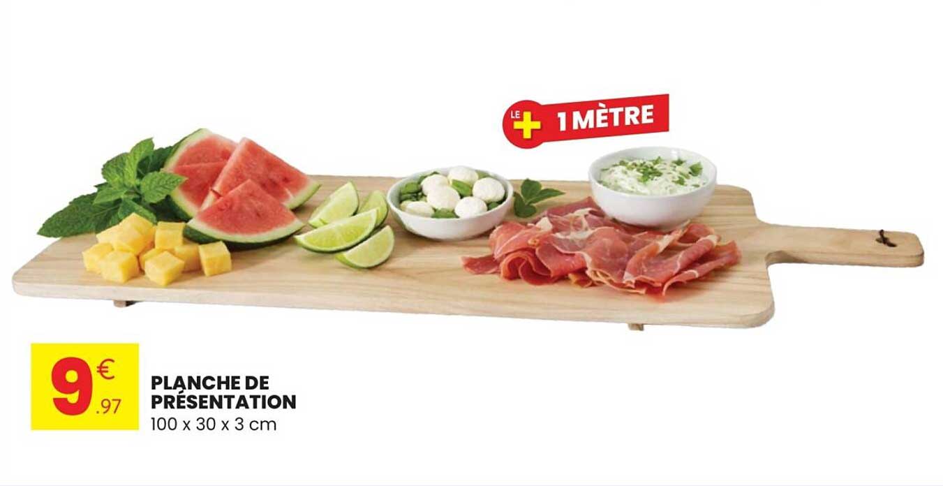 PLANCHE DE PRÉSENTATION 100 x 30 x 3 cm