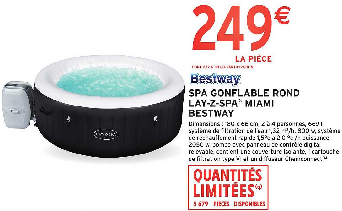 Spa gonflable rond LAY-Z-SPA® MIAMI Bestway