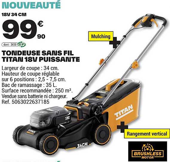 Tondeuse Electrique Sans Fil Brico Depot