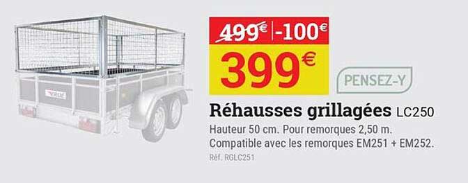 Réhausses grillagées LC250