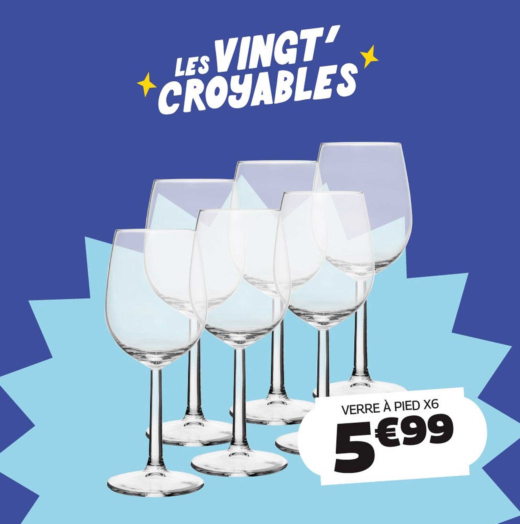 VERRE À PIED X6