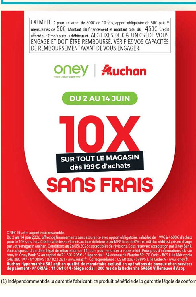 10X SANS FRAIS