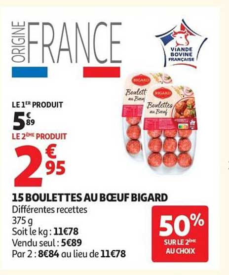 15 BOULETTES AU BOEUF BIGARD
