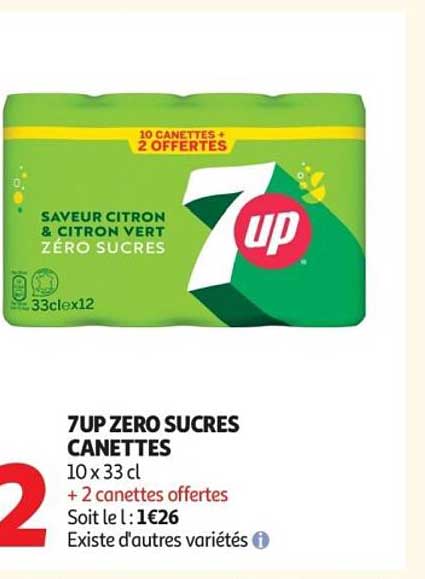 7UP ZERO SUCRES CANETTES