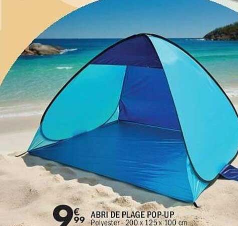 ABRI DE PLAGE POP-UP Polyester - 200 x 125 x 100 cm