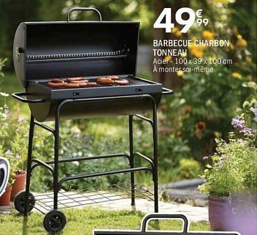 BARBECUE CHARBON TONNEAU