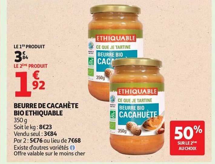 BEURRE DE CACAHUETE BIO ETHIQUABLE