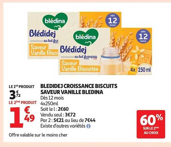 BLEDIDEJ CROISSANCE BISCUITS SAVEUR VANILLE BLEDINA