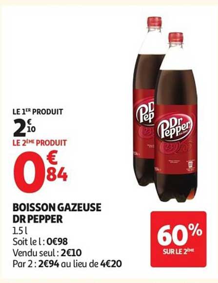 BOISSON GAZEUSE DR PEPPER 1.5 l