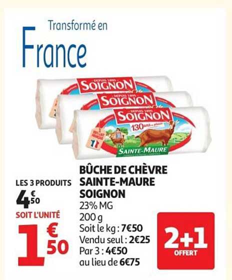 BÛCHE DE CHÈVRE SAINTE-MAURE SOIGNON