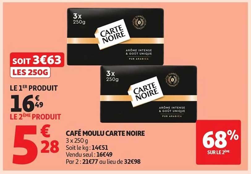 CAFÉ MOULU CARTE NOIRE