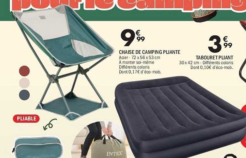 CHAISE DE CAMPING PLIANTE
