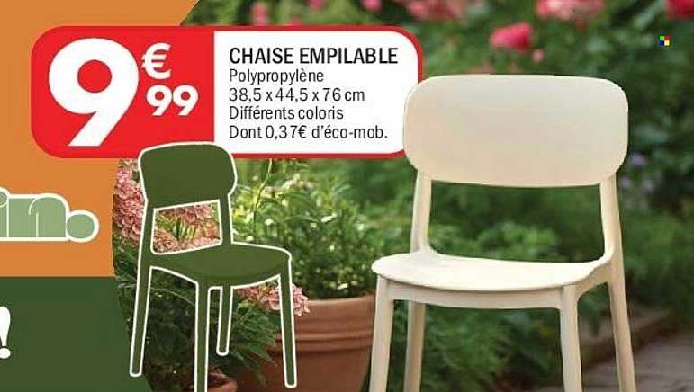 CHAISE EMPILABLE