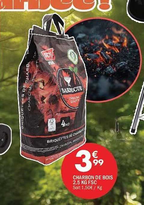 CHARBON DE BOIS 2,5 KG FSC