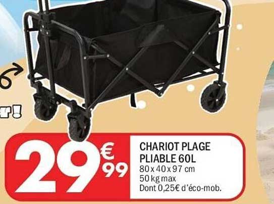 CHARIOT PLAGE PLIABLE 60L