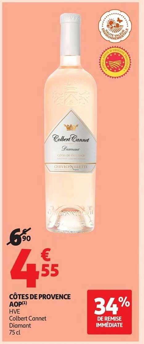 CÔTES DE PROVENCE AOP(1) HVE Colbert Cannet Diamant 75 cl