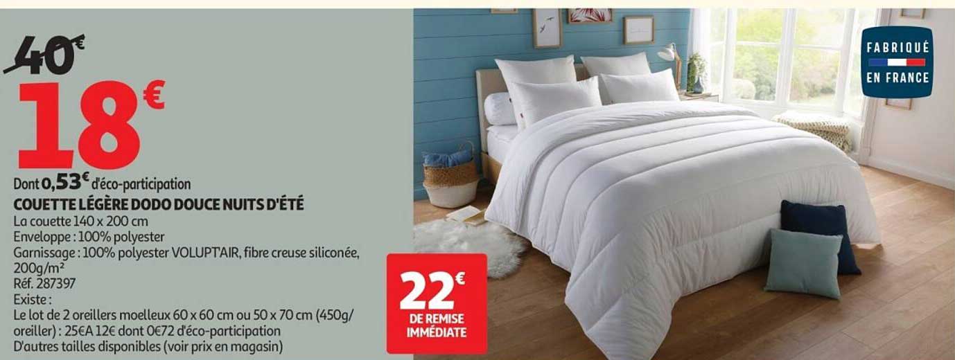 COUETTE LÉGÈRE DODO DOUCE NUITS D'ÉTÉ