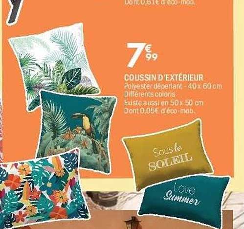 COUSSIN D'EXTÉRIEUR