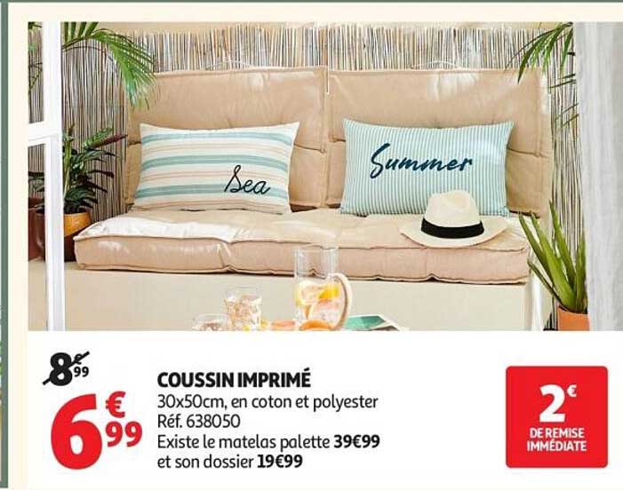 COUSSIN IMPRIMÉ