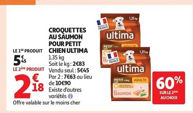 CROQUETTES AU SAUMON POUR PETIT CHIEN ULTIMA