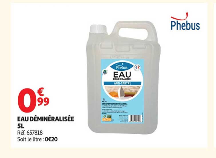 EAU DÉMINÉRALISÉE 5L