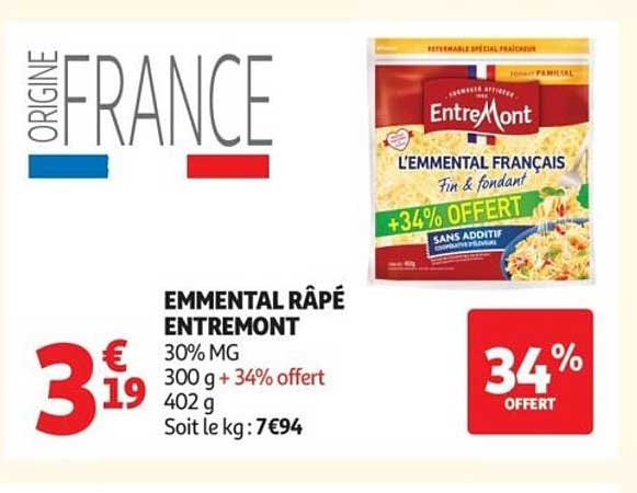 EMMENTAL RÂPÉ ENTREMONT