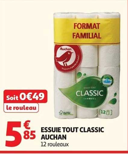 ESSUIE TOUT CLASSIC AUCHAN 12 rouleaux