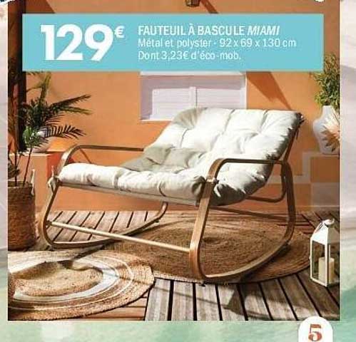 FAUTEUIL À BASCULE MIAMI