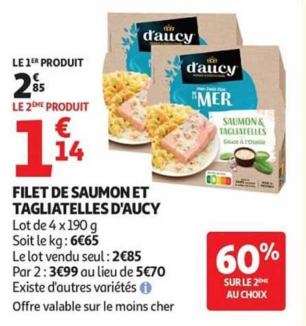 FILET DE SAUMON ET TAGLIATELLES D'AUCY