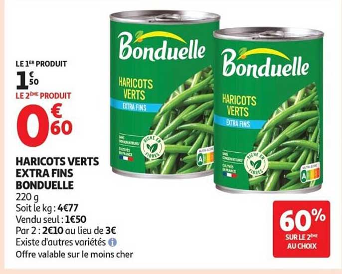 HARICOTS VERTS EXTRA FINS BONDUELLE