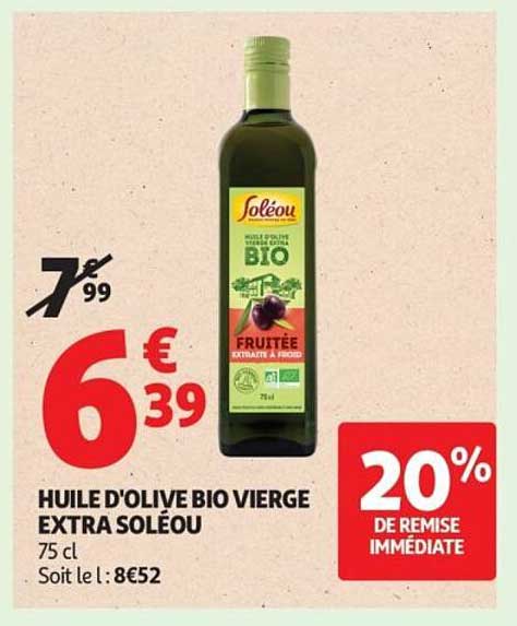 HUILE D'OLIVE BIO VIERGE EXTRA SOLÉOU