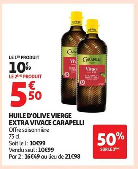 HUILE D'OLIVE VIERGE EXTRA VIVACE CARAPELLI