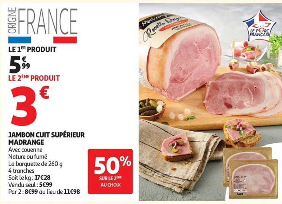 JAMBON CUIT SUPÉRIEUR MADRANGE