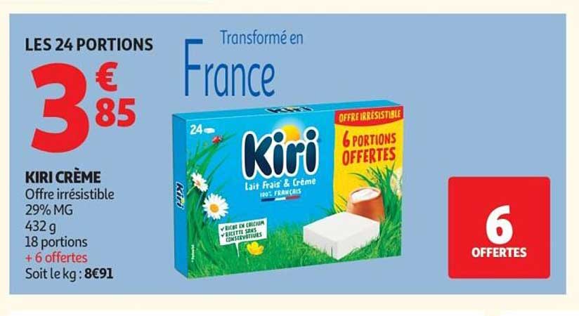 KIRI CRÈME Offre irrésistible 29% MG 432 g 18 portions + 6 offertes