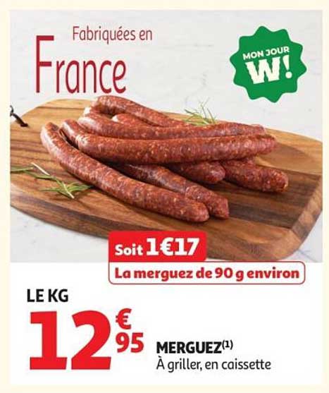 La merguez de 90 g environ