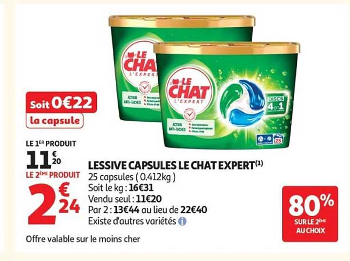 LESSIVE CAPSULES LE CHAT EXPERT