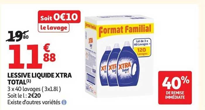 LESSIVE LIQUIDE XTRA TOTAL(1)