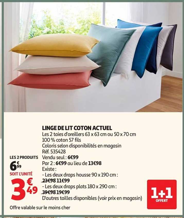 LINGE DE LIT COTON ACTUEL