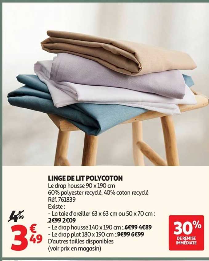 LINGE DE LIT POLYCOTON