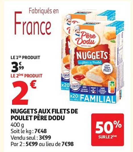 NUGGETS AUX FILETS DE POULET PÈRE DODU