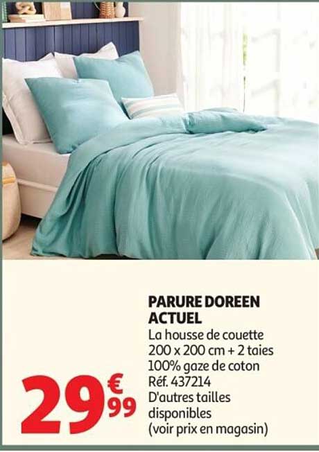 PARURE DOREEN ACTUEL La housse de couette 200 x 200 cm + 2 taies 100% gaze de coton Réf. 437214 D'autres tailles disponibles (voir prix en magasin)
