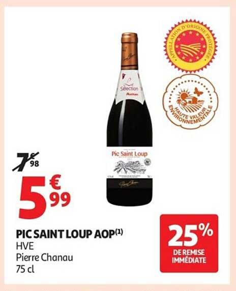PIC SAINT LOUP AOP(1) HVE Pierre Chanau 75 cl